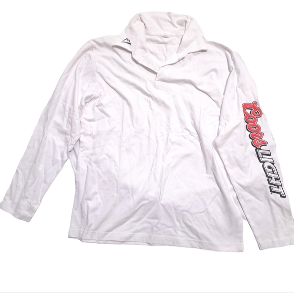 Coors light | White men's long sleeved polo - Picture 1 of 8